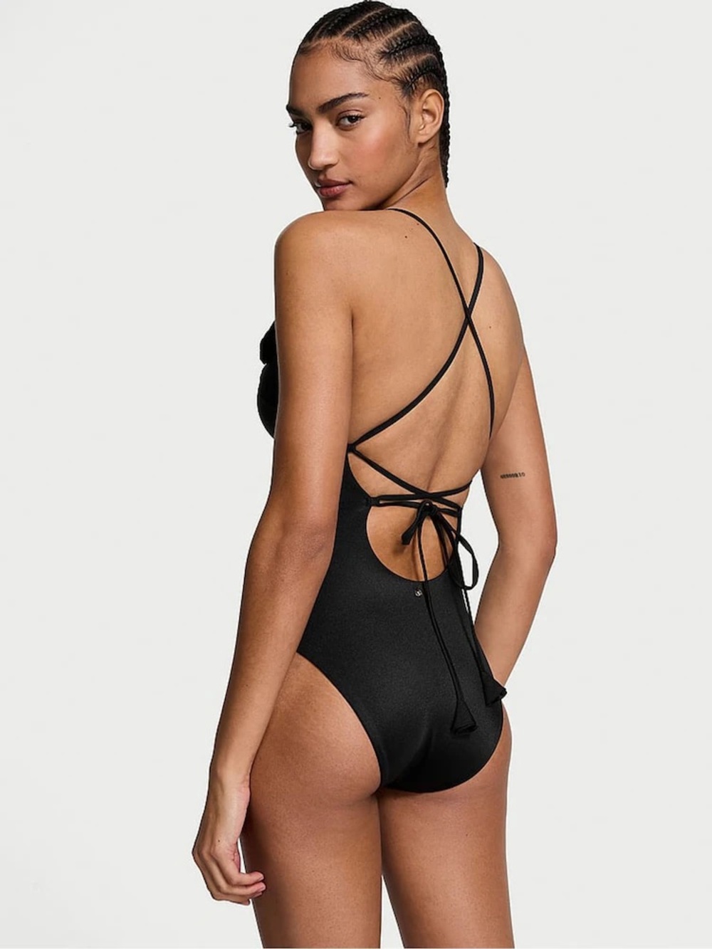VS Classic Black One-Piece Swimsuit with Strappy Back
